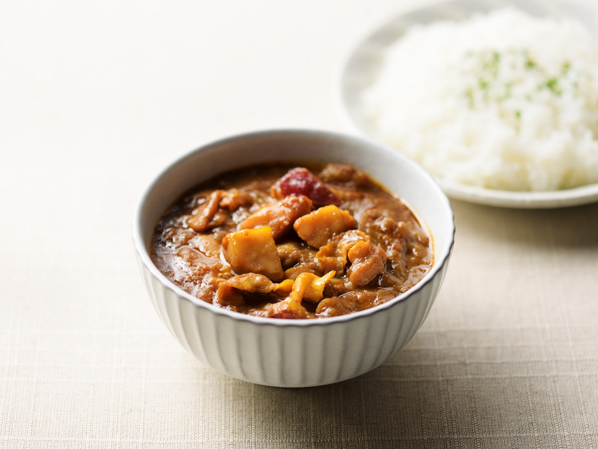 ホタテと野菜を食べるスパイシーカレー